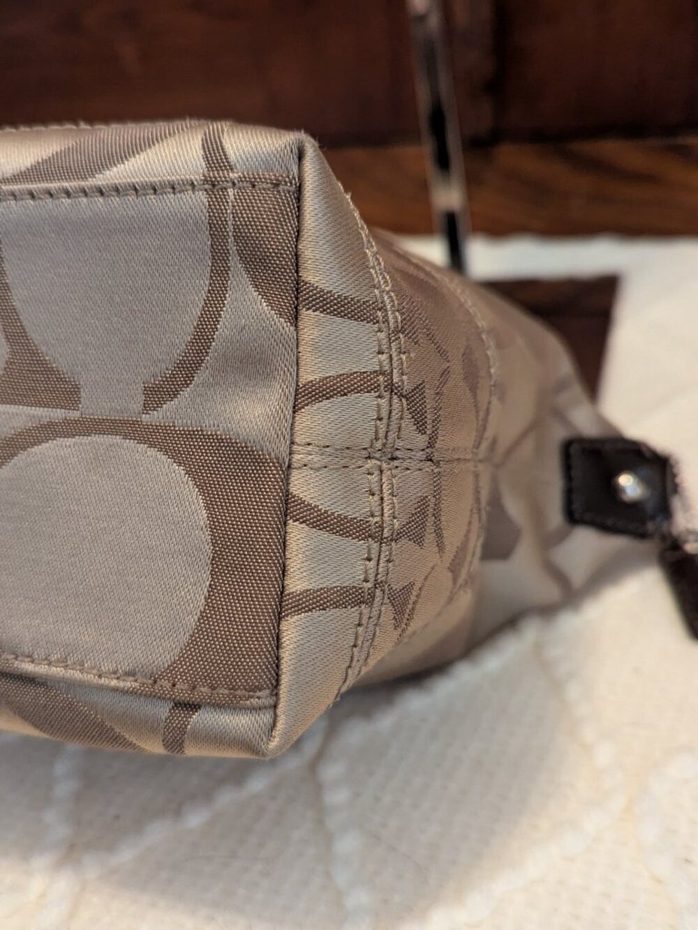 Alex Signature Sateen Top Handle Pouch Bag - Picture 8 of 13